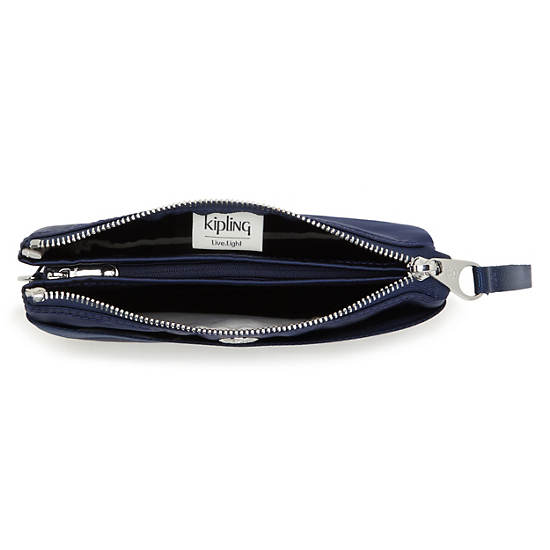 Kipling Creativity Extra Large Metallic Wristlet Tassen Donkerblauw | BE 2067AH